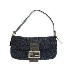FENDI Beaded Embroidery Bucket Bag Semi Shoulder